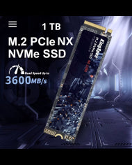 DISCO SOLIDO KINGSPEC NVME 2280 NX-1TB LECTURA 3600 MB/s ESCRITURA 3000MB/s