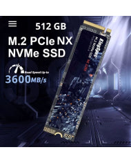DISCO SOLIDO KINGSPEC NVME 2280 NX-512GB LECTURA 3600 MB/s ESCRITURA 3000MB/s