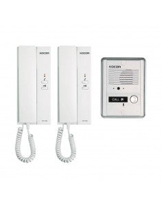 Kit de Audio Portero con 2 Citofonos  y un Frente de Calle KDP-602A/D + MS2D KOCOM