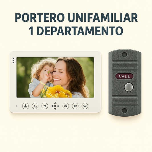 Video botonera de un pulsador con panel de aleación de aluminio. 10 pulgadas ( KIT3)