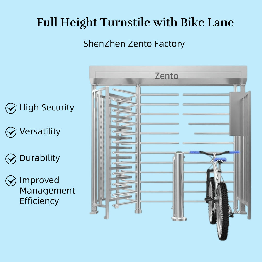 Torniquete de seguridad de altura completa con control de acceso biométrico anti-colapso