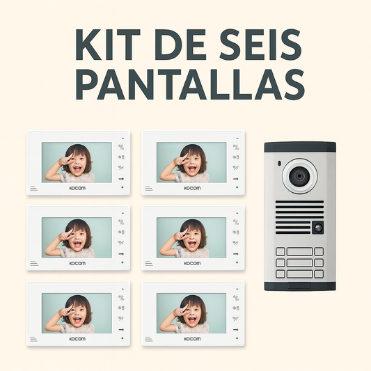 PORTERO DE VIDEO KIT 6 PANTALLAS ( KIT VIP )