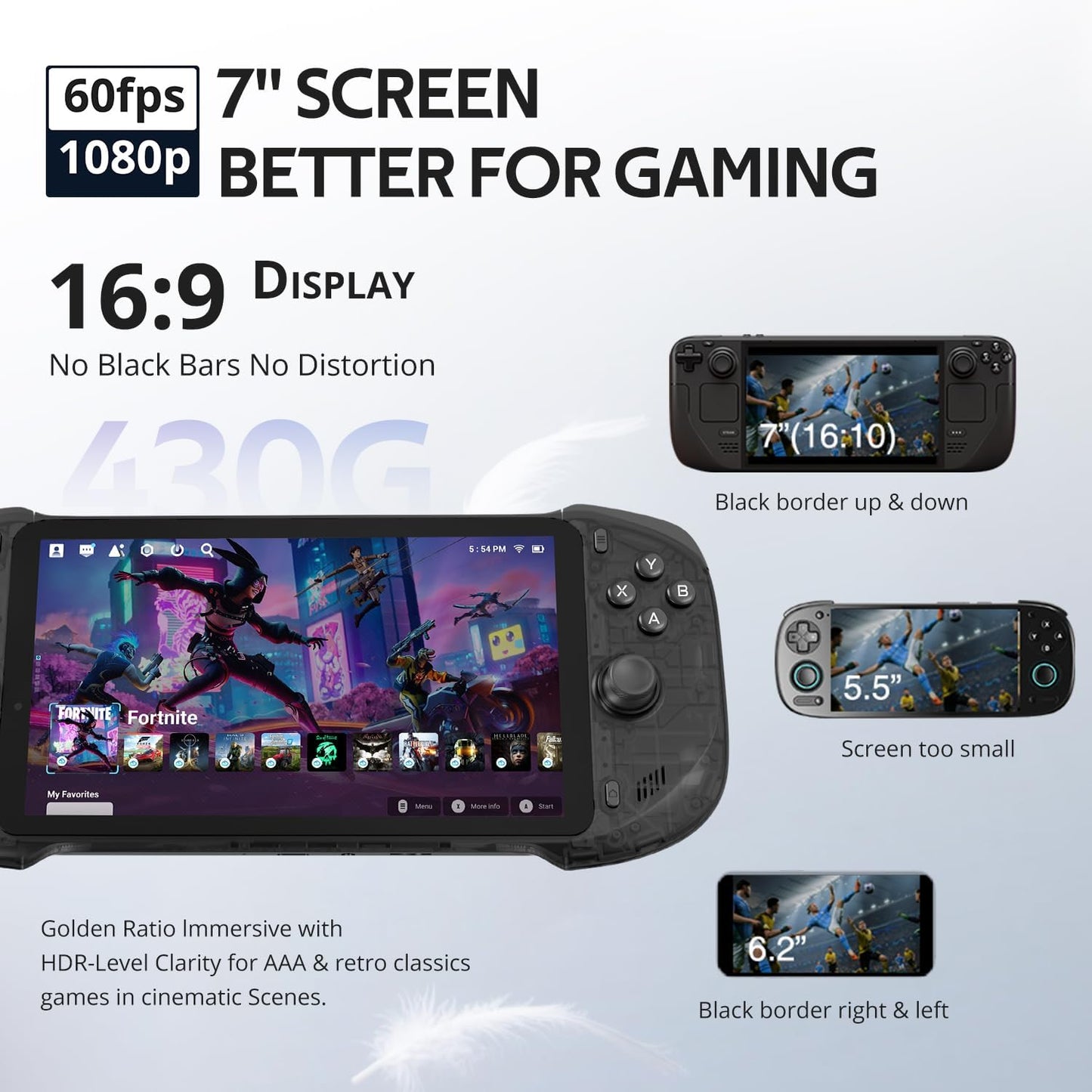 consola portátilJuegos en la nube + juego remoto: juegos en la nube: reproduce instantáneamente títulos AAA a través de Wi-Fi con suscripciones a Xbox Cloud Gaming (Beta), GeForce NOW, Amazon Luna, PlayStation Plus Premium y Boosteroid