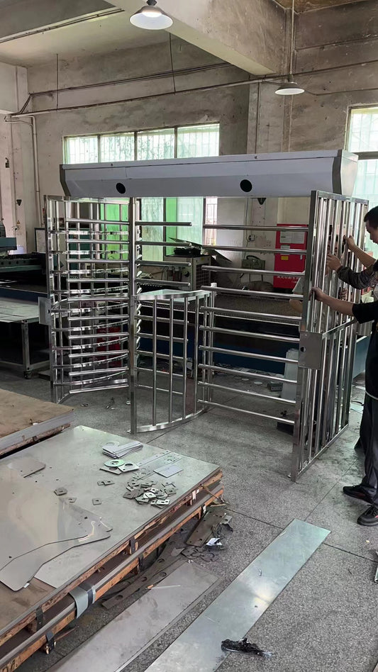 Torniquete de seguridad de altura completa con control de acceso biométrico anti-colapso