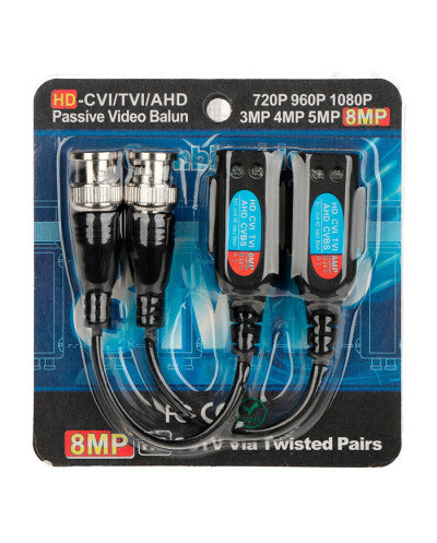 BALUN VIDEO PASIVO 8MP AZUL
