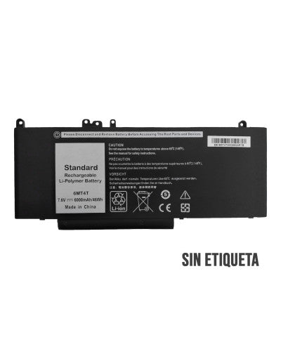 BATERIA PARA DELL 6MT4T 7.6V 6000mAh 46Wh
