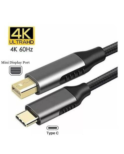 CABLE CONVERTIDOR USB TIPO C A MINI DISPLAY PORT L-1.8 m