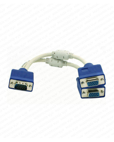 CABLE SPLITER VGA DE 20CM COLOR BLANCO