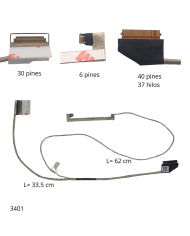 FLEX DE VIDEO DELL VOSTRO 3401 3400 0TJRMP TJRMP DC02003QB00 30 PINES
