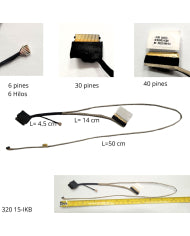 FLEX DE VIDEO LENOVO 320-15IKB 320-15 DG521 PANTALLA TµCTIL DC02001YG10 40 PINES