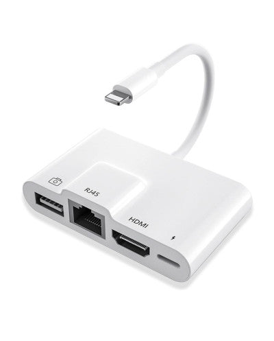 HUB LIGHTNING A USB 2.0 + HDMI + RJ45