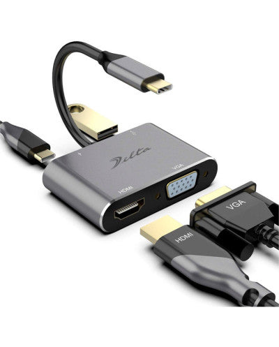 HUB USB TIPO C MOD. BYL-2001 4 PUERTOS (HDMI+USB3.0+PD)