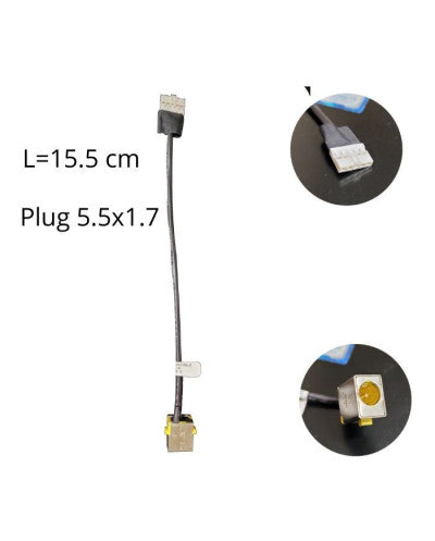PIN DE CARGA PARA ACER ASPIRE P/N 504TU12.041 L-15.5 cm PLUG 5.5x1.7