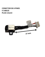 PIN DE CARGA PARA DELL 11-3000 P/N 450.07804.2001 PLUG 4.5x3.0