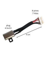 PIN DE CARGA PARA DELL 13-7352 L-4 cm PLUG 4.5X3.0