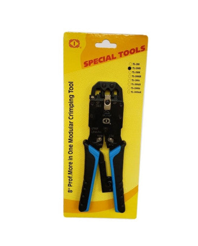 PONCHADORA REMACHADORA RJ45/RJ11/RJ12 AZUL TL-200R