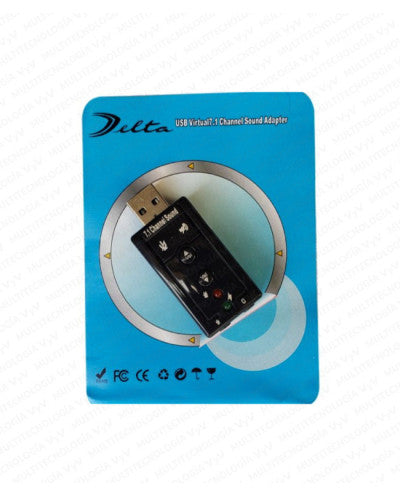 TARJETA EXTERNA USB DE SONIDO 2 ENTRADAS 7.1 CANALES
