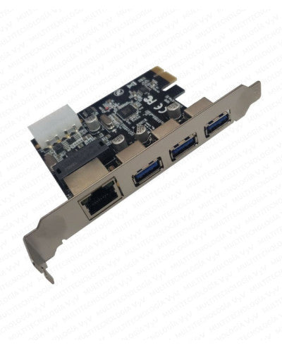 TARJETA PCI EXPRESS 3 PUERTOS USB +1 PUERTO RJ45 10/100/1000