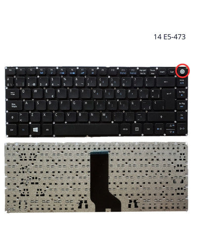 TECLADO PARA ACER 14 E5-473 E14 E5-422 E5-432 E5-452 E5-474 NO FRAME BIG ENTER