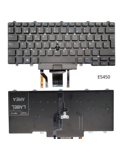 TECLADO PARA DELL 14 E5450 NO FRAME BIG ENTER TRACK POINT RETROILUMINADO